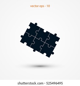 Puzzle icon vector, 

Vector EPS 10 illustration style