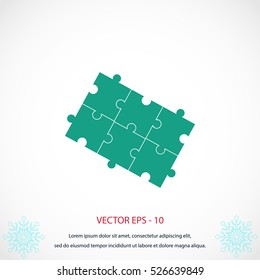 Puzzle icon vector, EPS 10 illustration style