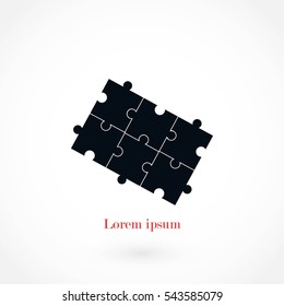 Puzzle icon vector, Vector EPS 10 illustration style