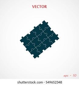 Puzzle icon vector, Vector EPS 10 illustration style
