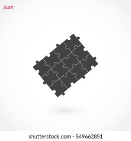 Puzzle icon vector, Vector EPS 10 illustration style