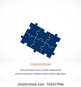 Puzzle icon vector, Vector EPS 10 illustration style
