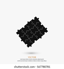 Puzzle icon vector, Vector EPS 10 illustration style