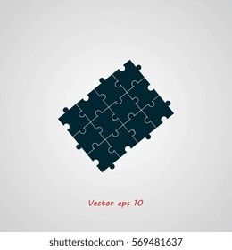 Puzzle icon vector, Vector EPS 10 illustration style