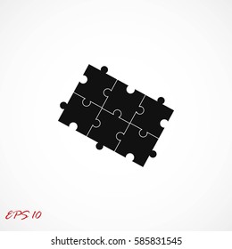 Puzzle icon vector, Vector EPS 10 illustration style