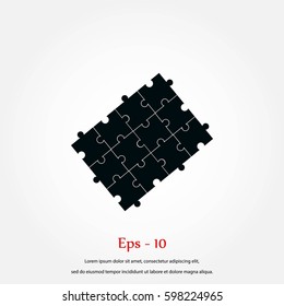 Puzzle icon vector, Vector EPS 10 illustration style