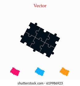 Puzzle icon vector, 

Vector EPS 10 illustration style