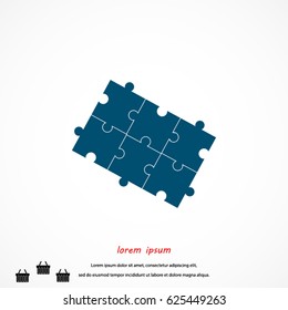 Puzzle icon vector, Vector EPS 10 illustration style