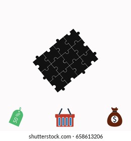 Puzzle icon vector, Vector EPS 10 illustration style