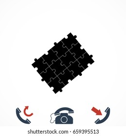 Puzzle icon vector, Vector EPS 10 illustration style