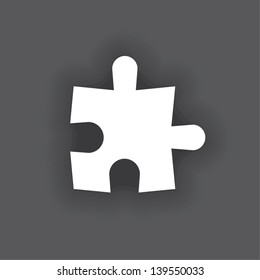 puzzle icon. vector eps10