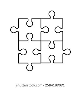 Puzzle icon vector, filled flat sign, isolated on white. Plugin symbol, logo illustration.