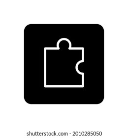 Puzzle icon vector filled square style
