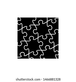 puzzle icon vector flat design