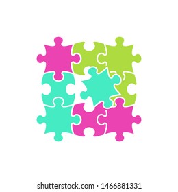 puzzle icon vector flat design