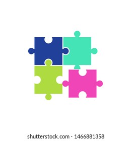 puzzle icon vector flat design