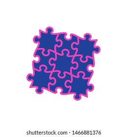 puzzle icon vector flat design
