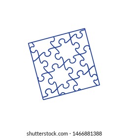 puzzle icon vector flat design