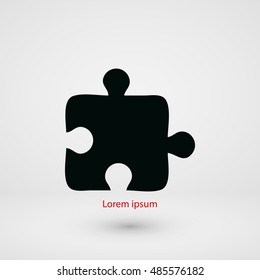 puzzle icon vector, flat design best vector icon 