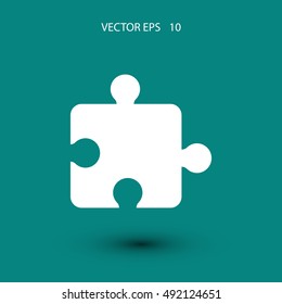 puzzle icon vector, flat design best vector icon