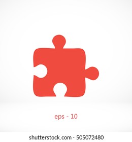 puzzle icon vector, flat design best vector icon 