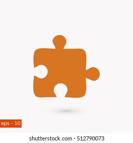 puzzle icon vector, flat design best vector icon 