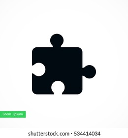 puzzle icon vector, flat design best vector icon