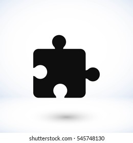 puzzle icon vector, flat design best vector icon