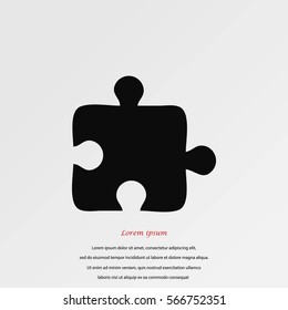 puzzle icon vector, flat design best vector icon 