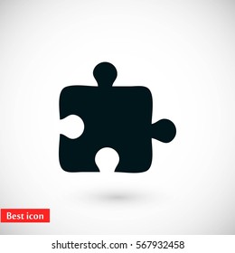 puzzle icon vector, flat design best vector icon 