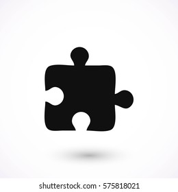 puzzle icon vector, flat design best vector icon 