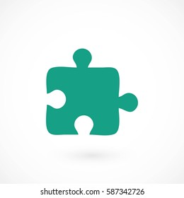 puzzle icon vector, flat design best vector icon 