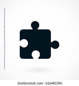 puzzle icon vector, flat design best vector icon