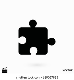 puzzle icon vector, flat design best vector icon