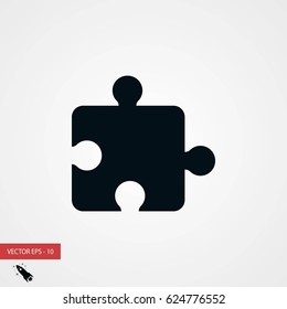 puzzle icon vector, flat design best vector icon