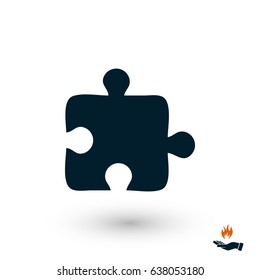 puzzle icon vector, flat design best vector icon 