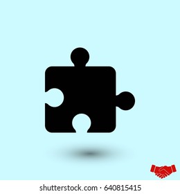 puzzle icon vector, flat design best vector icon