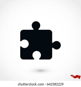 puzzle icon vector, flat design best vector icon