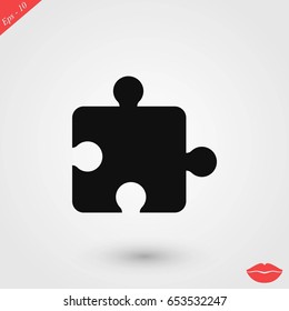 puzzle icon vector, flat design best vector icon