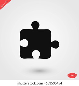 puzzle icon vector, flat design best vector icon 