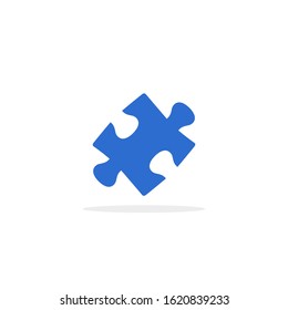 Puzzle icon vector flat illustration, pictogram isolated on white.