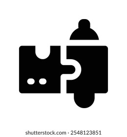 ícone de quebra-cabeça. ícone de glifos vetoriais para o seu site, celular, apresentação e design de logotipo.