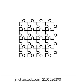 Puzzle icon vector graphic illustration. Puzzle icon for website design, logo, app, and ui. Vector file. EPS 10.