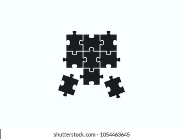Puzzle icon. Vector illustration.