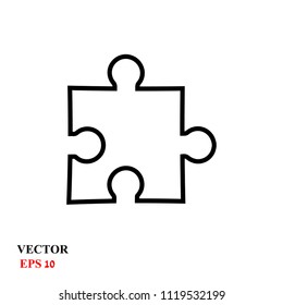 puzzle icon. vector illustration
