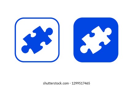 Puzzle icon. Vector illustration