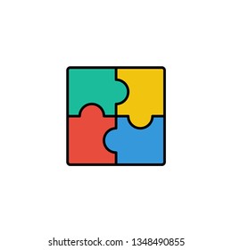 puzzle icon vector illustration