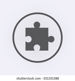 Puzzle icon . Vector illustration