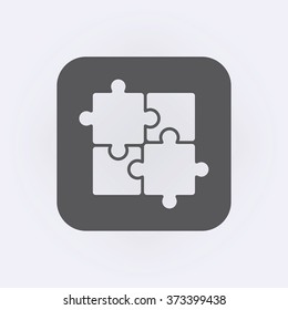 Puzzle icon . Vector illustration