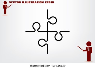puzzle icon vector illustration.